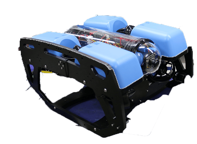 ROV Blue Robotics visto desde el frente